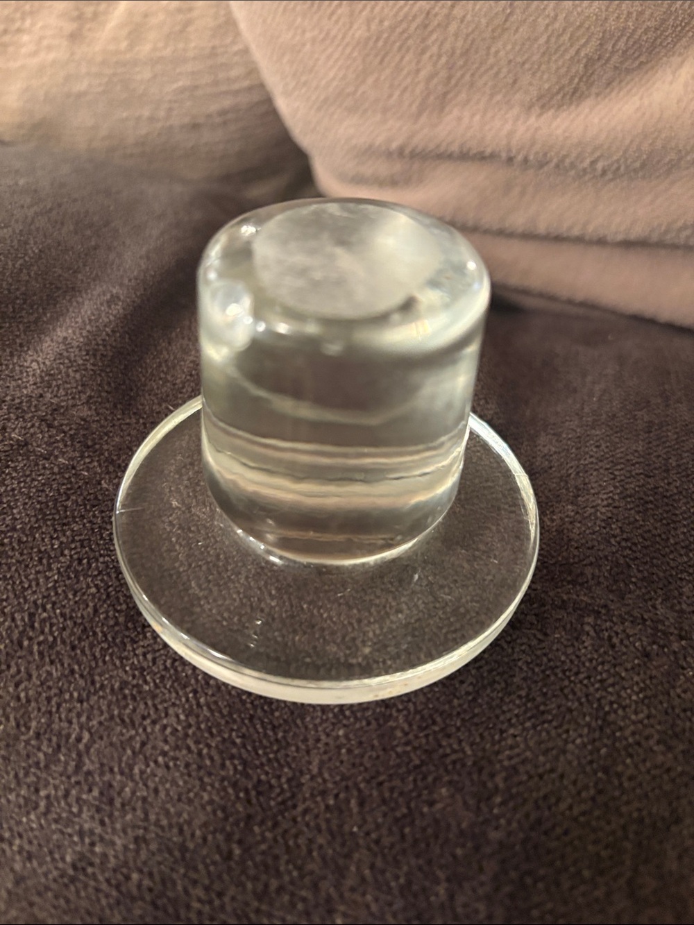 Vintage Clear Glass Bottle Stopper - Picture 2 of 5